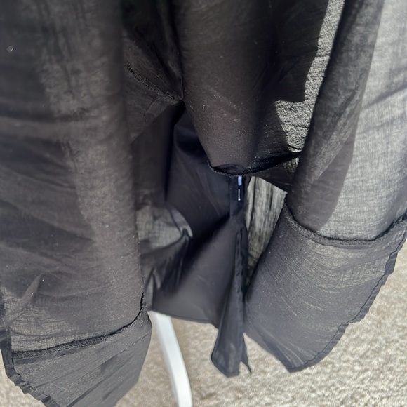 Calvin Klein maxi skirt with metallic silver stripes size 8 - Picture 4 of 8